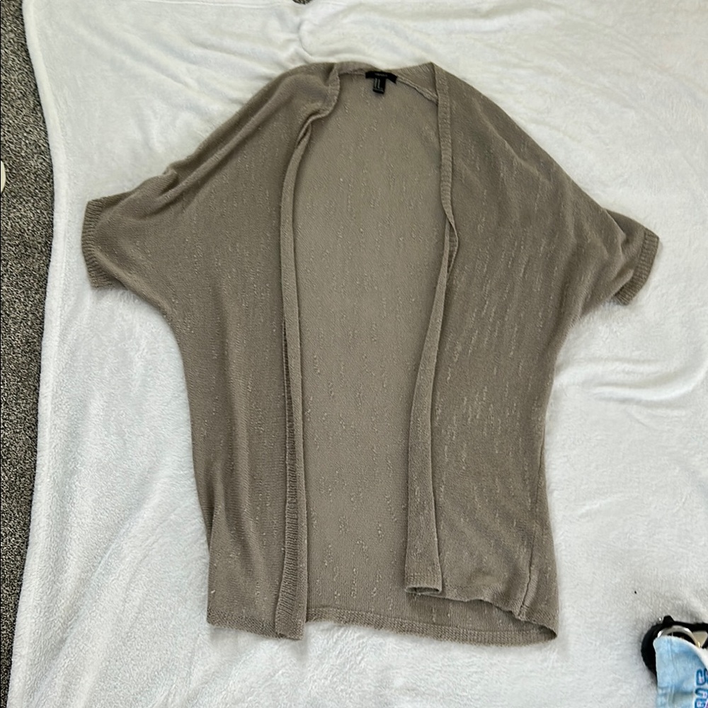 Forever 21 Brown Dolman Sleeve Shrug